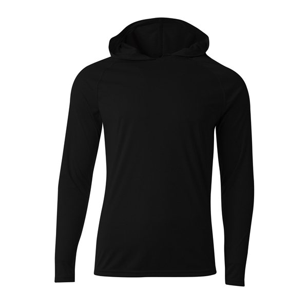 A4 Mens Cooling Performance Long - Sleeve Hooded T - shirt