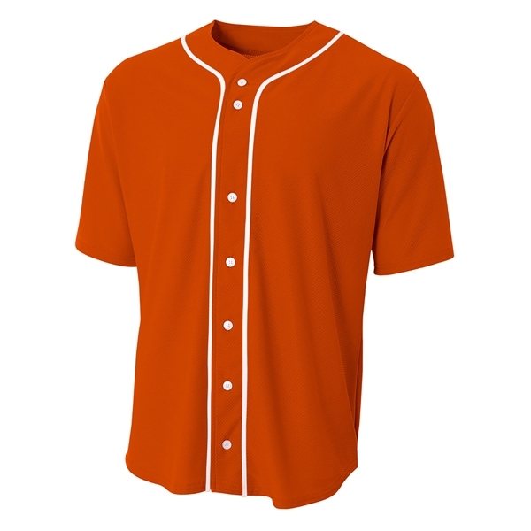 Youth & Adult Royal Full Button Baseball Jersey - Blank Jerseys