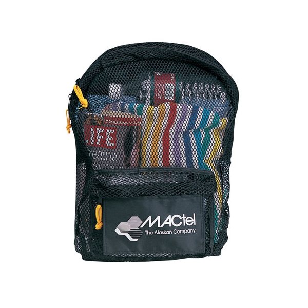 Nylon Mesh Backpack with Zippered Main Compartment