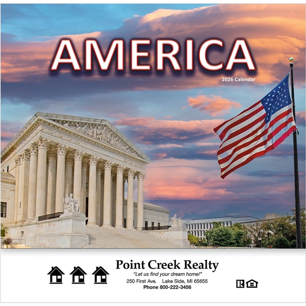 Promotional America! Wall Calendar: 2025 Stapled