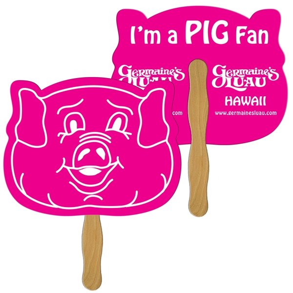 Animal Head Digital Hand Fan (2 Sides)- Paper Products