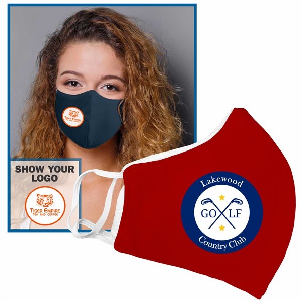 Anti - Microbial Woven Fabric Face Mask - Adult