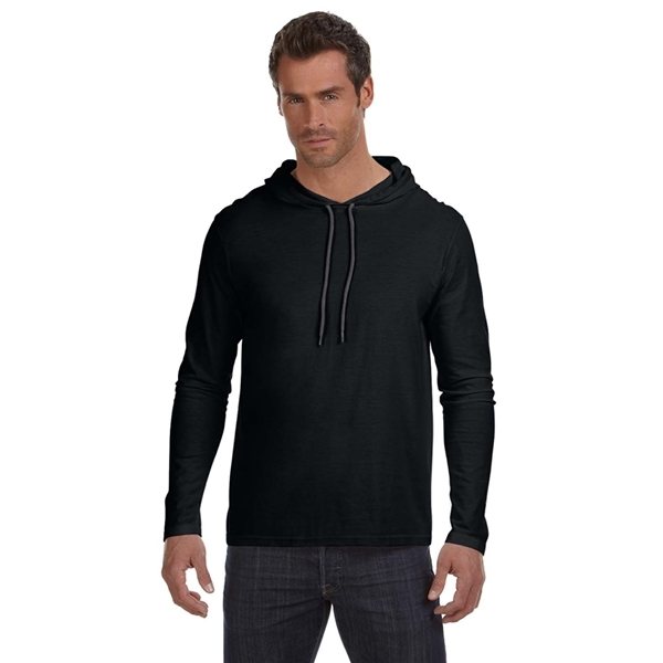 Anvil Adult Lightweight Long - Sleeve Hooded T - Shirt - COLORS