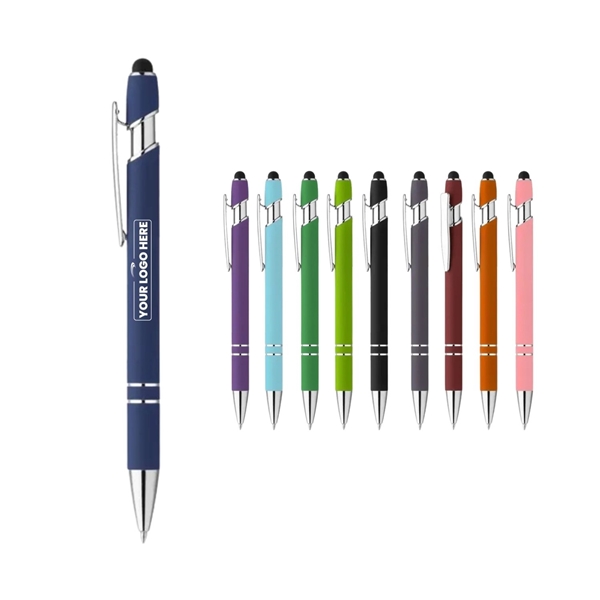 Promo Ellipse Softy Brights Stylus Pens (Full Color Logo)