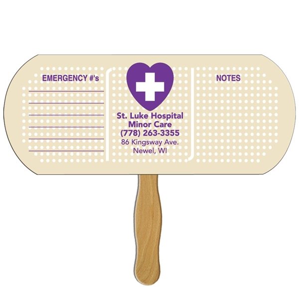 Band Aid / Pill Shaped Hand Fan - Paper Products
