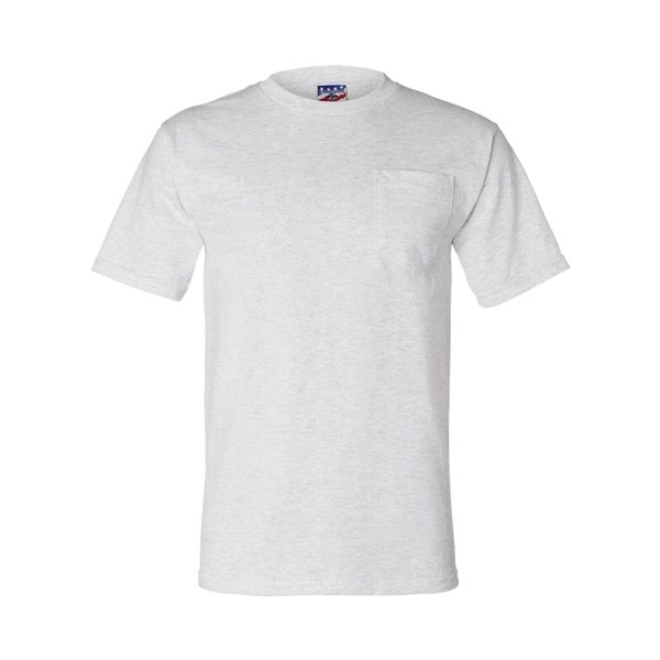 Bayside Short Sleeve T - shirt with a Pocket - Heathers