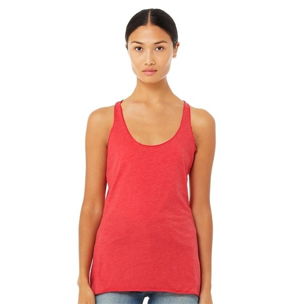 Bella Ladies 3.4 oz. Triblend Racerback Tank - CHARCOAL TRIBLEND