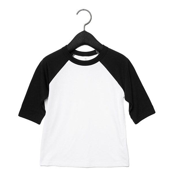 Bella + Canvas 3200 Unisex 3/4-Sleeve Baseball T-Shirt L White/Kelly