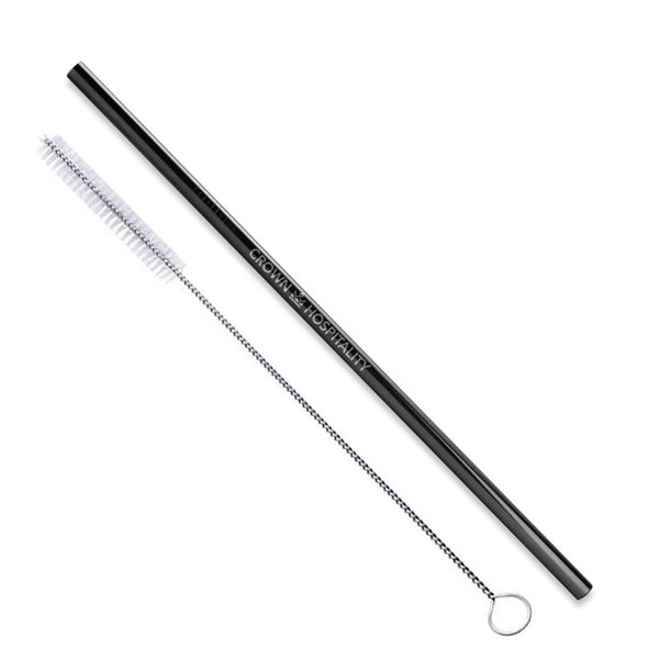 Black, Blue And Rainbow Stainless Steel Straw Qty 1 Straw