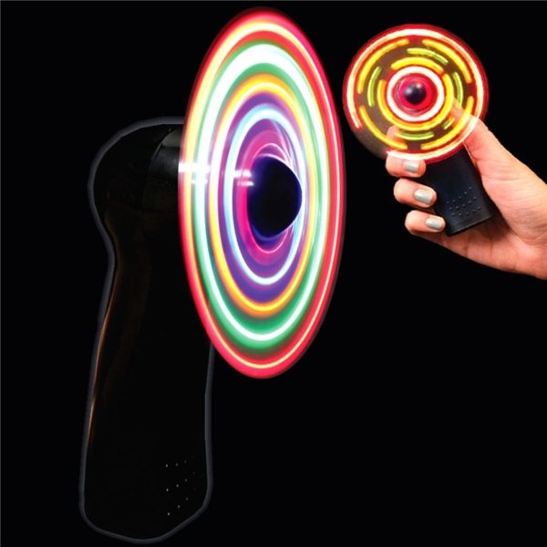 Promotional Black Body Fan with LED Lights