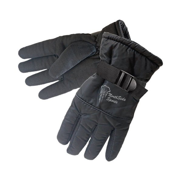 Black Water - resistant Winter Glove with Gripped Palm Fingers