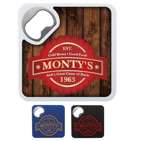 Promotional Bottle Opener Coaster