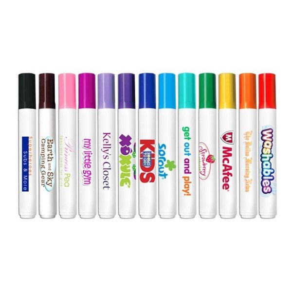 Broadline Washable Markers - Conical Tip - Full Color Decal Print - USA Made