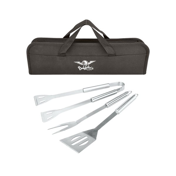 Budget 3- Piece Barbeque (BBQ) Set with Spatula, Fork, and Tongs