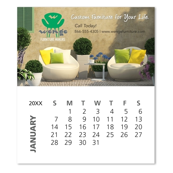 Promotional Business Card Magnet With 12 Sheet Calendar