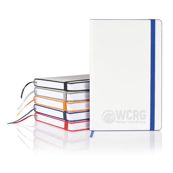 Promotional Castelli White Laser Medio Lined White Page Journal