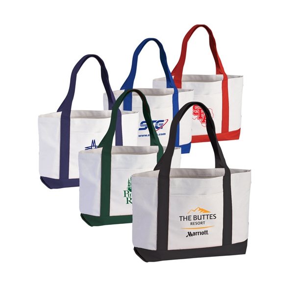 Promotional Classic 2-Tone Poly Tote Bag