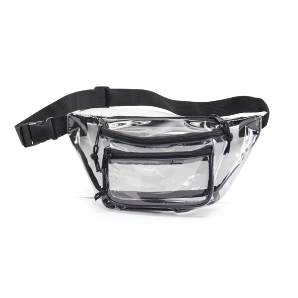 Clear Fanny Pack with Triple Zipper