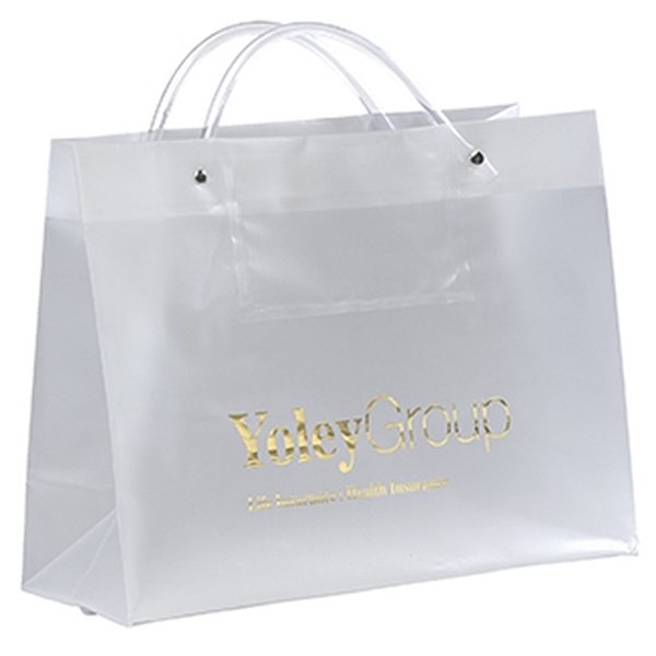 Clear Frosted Shopping Bags - Jumbo