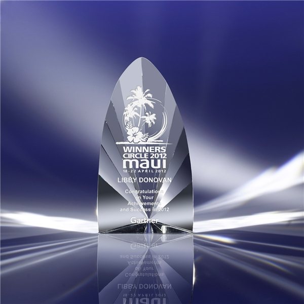 Clearaward Prism Crystal Award - 4.25 x 8 x 3.13 in