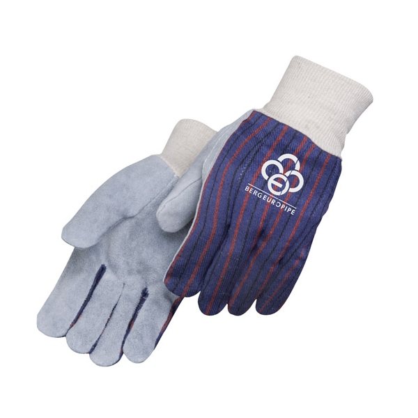 Clute Pattern Split Leather Work Gloves