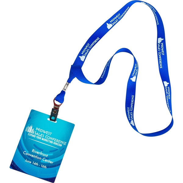 Promotional Conference Combo - 5/8 One Color Lanyard With 3 X 4 Full  Color Id Badge $4.99