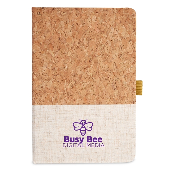Cork And Heathered Fabric Hardcover Journal 5.5 X 8.25