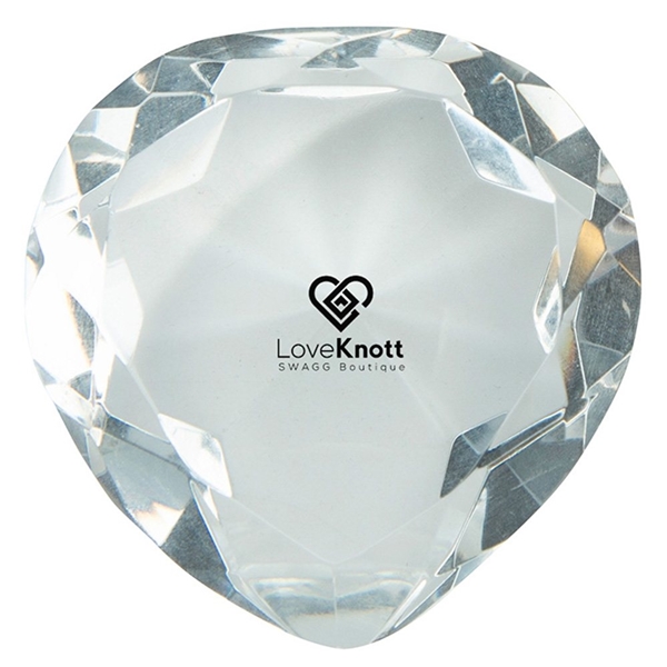 Promotional Crystal Heart Paperweights