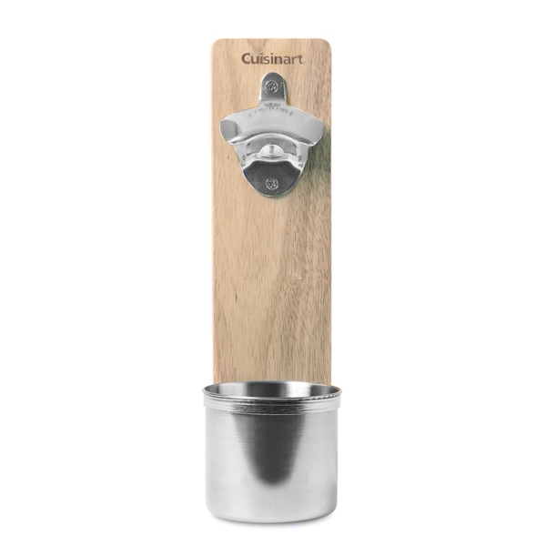 Cuisinart® Wood Magnetic Bottle Opener & Cup Holder - Laser