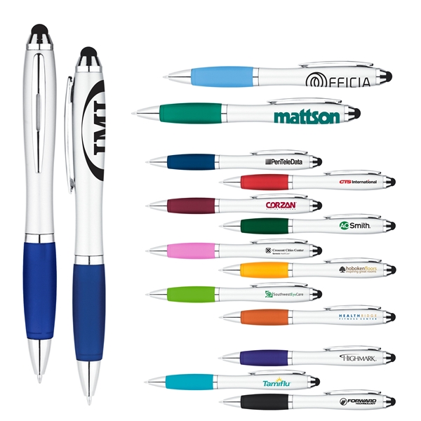 Promo Ellipse Softy Brights Stylus Pens (Full Color Logo)