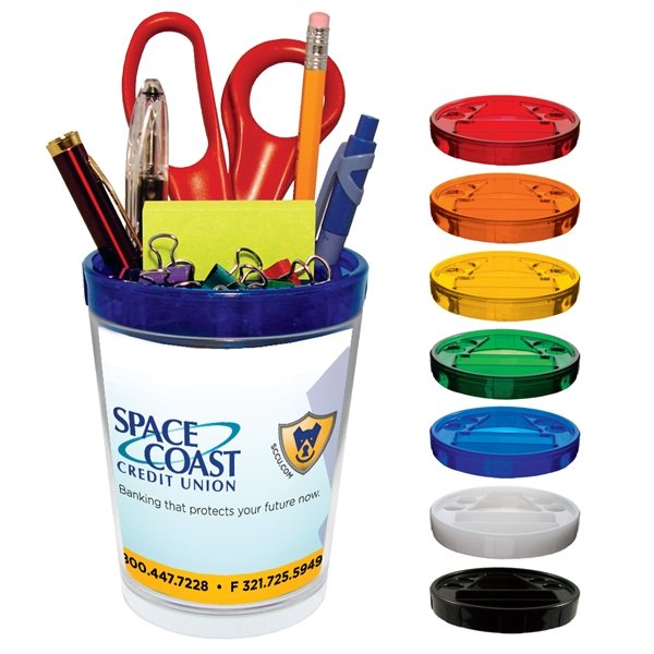 Desk Caddy with 4- Color Process Insert - Plastic