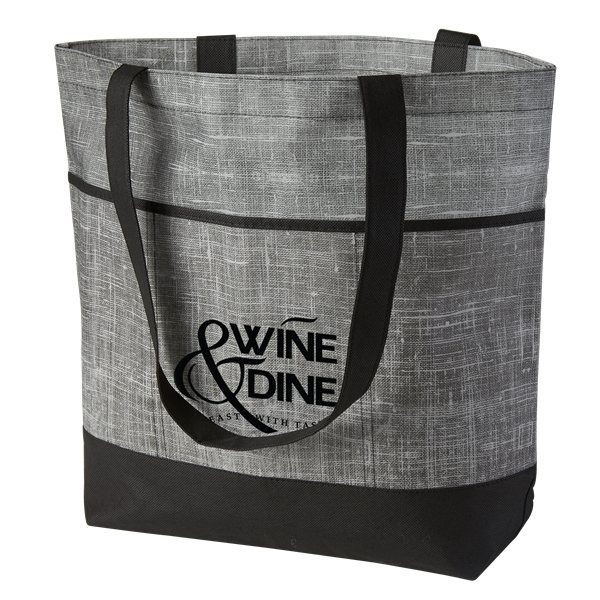 Payson Woven Tote in Black