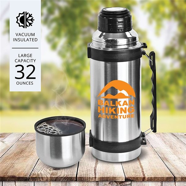 Spring Glass Insulated Water Bottles with Stainless Steel Cap - 32 oz