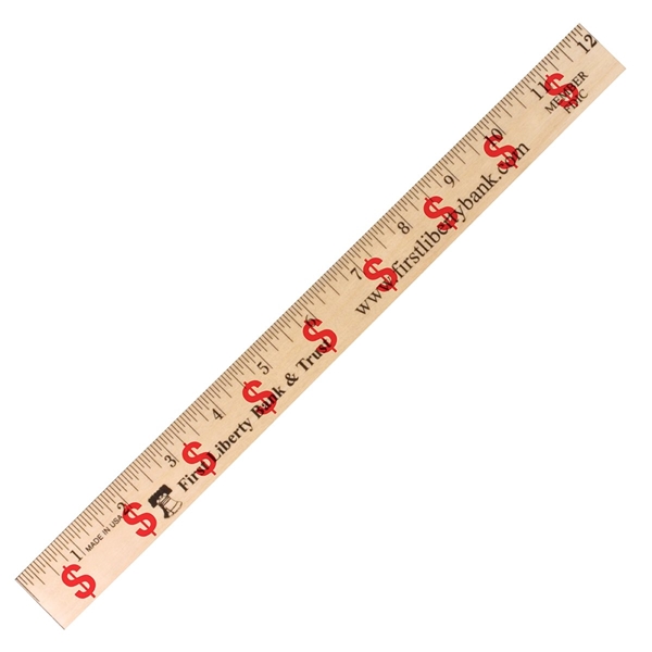 Dollar Sign / Financial Background Rulers - Clear Lacquer Finish