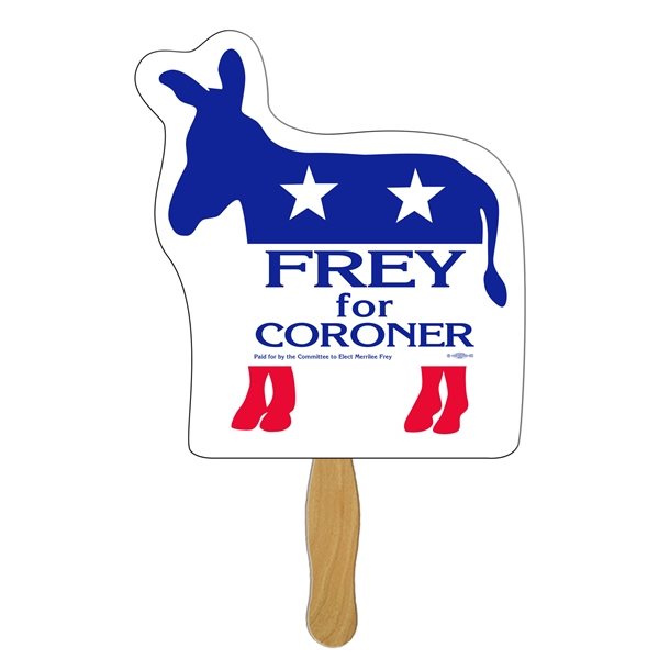 Donkey Hand Fan Full Color (1 Side) - Paper Products