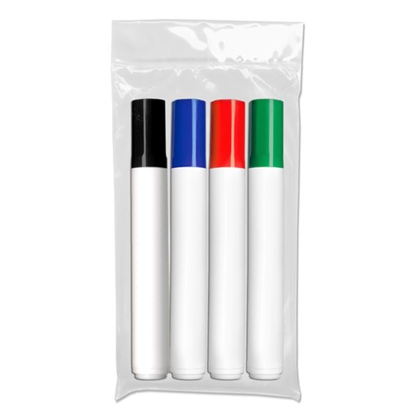 Dry Erase Chisel Tip 4 Pack - USA Made