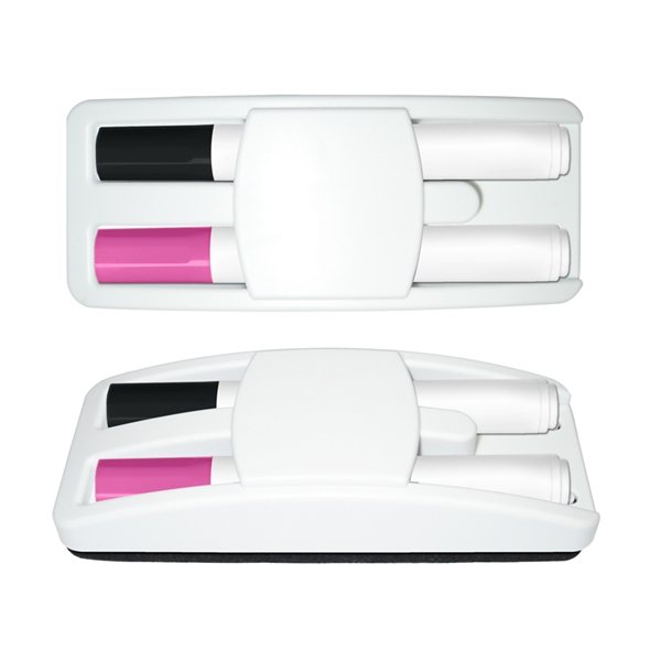 Dry Erase Gear Dry Erase Marker and Eraser Set in Black / Pink