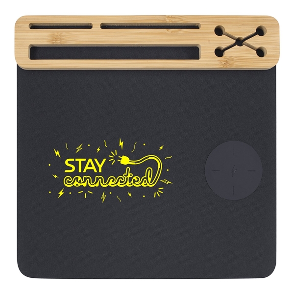 Promotional Eco Mouse Pad with 10W Wireless Charger