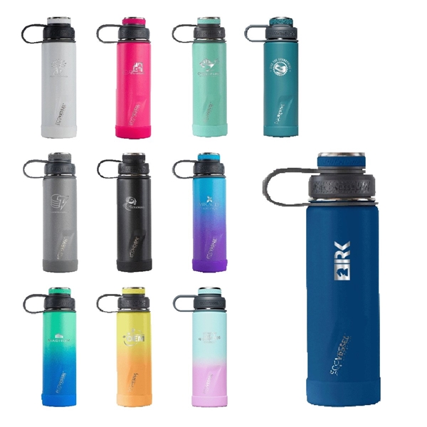 The Wave - BPA Free Plastic Sports Water Bottle with Straw - 24 oz by EcoVessel, Lavender Fields