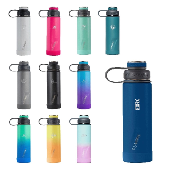 EcoVessel Boulder 20 oz Insulated Water Bottle w/ Strainer Vapor Wave