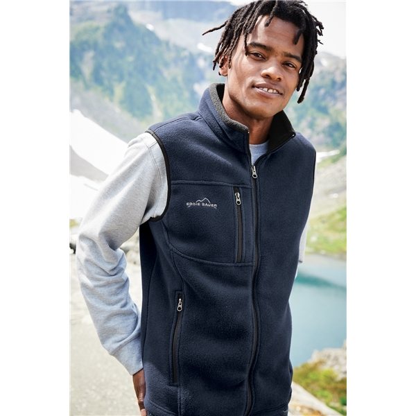 Navy blue fleece vest mens best sale