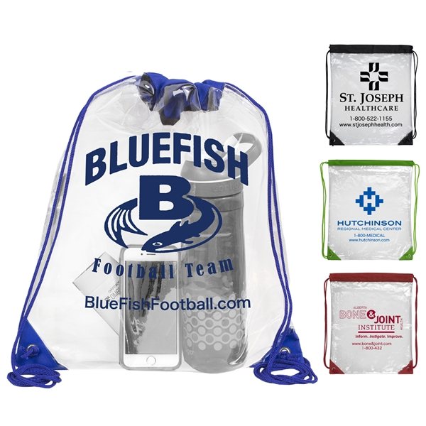 Everest Clear Drawstring Cinch Pack Backpack