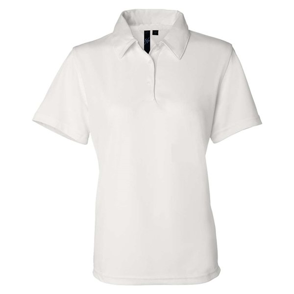 FeatherLite(R) Ladies Moisture Free Pique Sport Shirt - WHITE