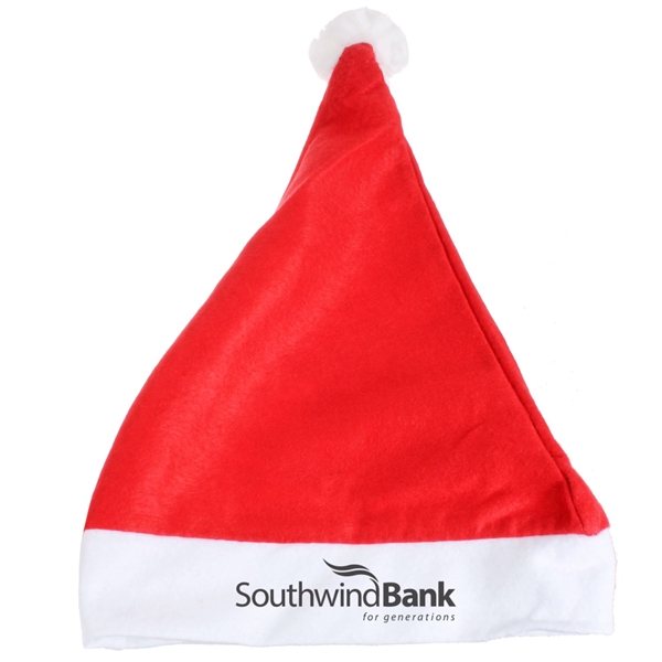 Felt Red and White Santa Hat (One Size Fits All)
