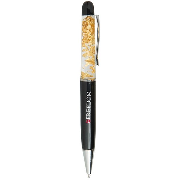 Floating Gold Dust Twist Ballpoint Pen