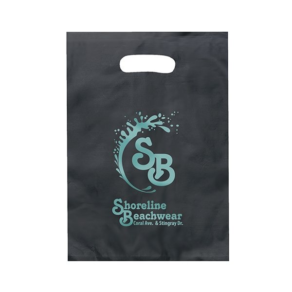 16 x 6 x 15 CLEAR FROSTED PLASTIC TOTE BAGS - 3.5 mil