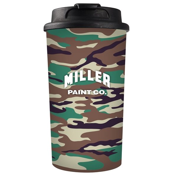 Camo Tumbler with Lid and Straw 20 oz Travel Camo Print Cup