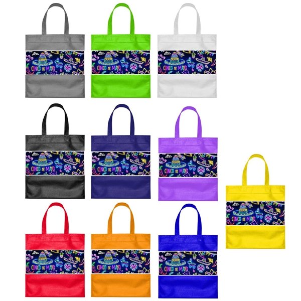 Cotton Canvas Multi Color Custom Basic Tote Bag - 15x15 $1.71