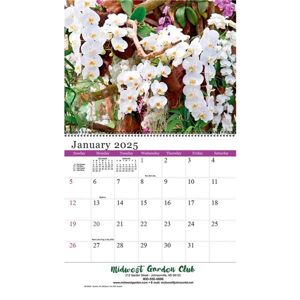 Gardens Wall Calendar - Spiral 2024
