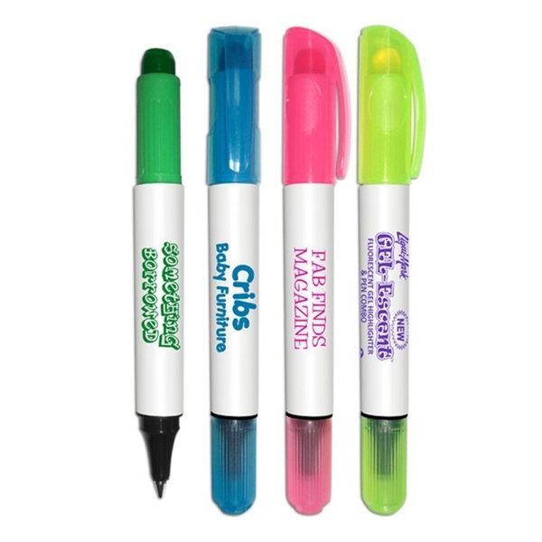Gel - Escent(R) Fluorescent Gel Highlighter Ball Point Pen Combo